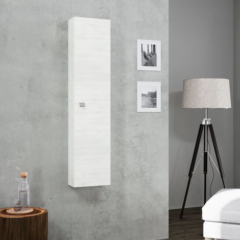 Columna Mural 31 Cm Roble Blanco Con Una Puerta Facile (1/4)