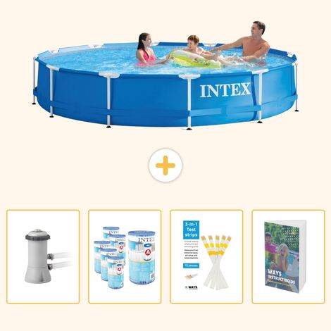 Intex Piscine Tubulaire Ronde - 366x76 cm - 5-pièces SCB107 (1/5)