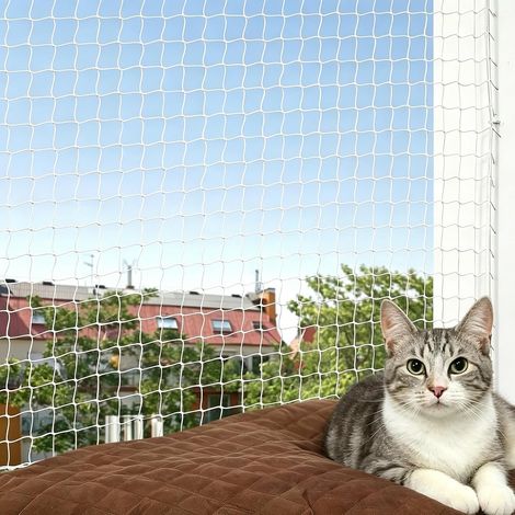 Filet Chat Balcon 10 x 3 m - Installation sans Perçage (1/5)