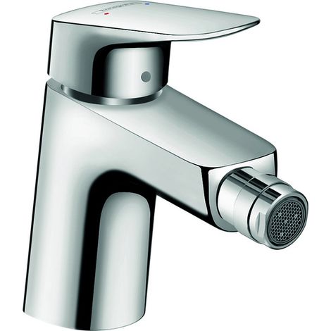 Hansgrohe Logis - Grifo de bidé 70 con conjunto de desagüe y tirador, cromo 71203000 (1/2)