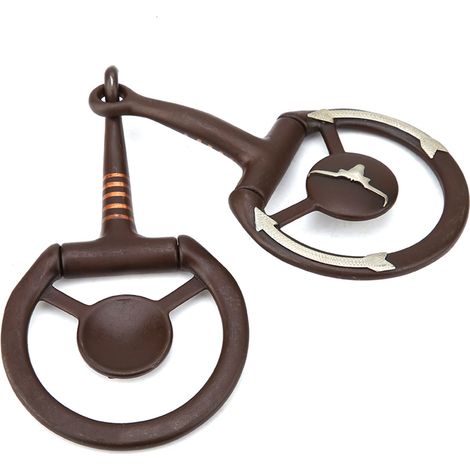 Mors western antique à mâcher pour cheval avec garnitures GS et incrustations de cuivre (1/5)