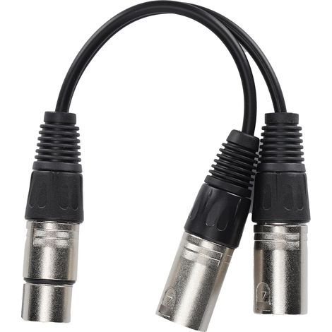 Câble Audio 2 RCA Mâle vers 2 RCA Mâle avec Connecteur en Alliage d'Aluminium pour Xbox 360 - Noir 2 mètres (1/5)