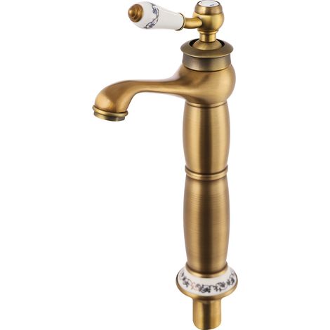 Retro nostalgische Küchenspüle Bad Küchen Einzelhahn Armatur Wasserhahn Brass