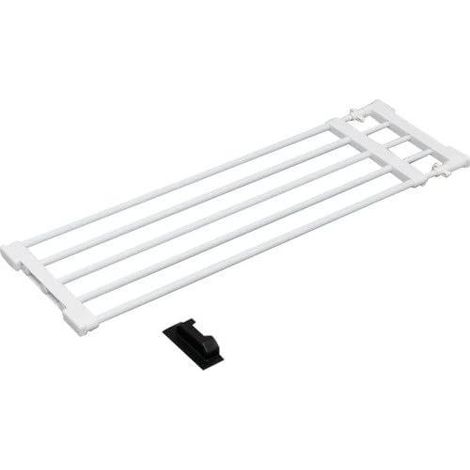 Iris Ohyama, Stendibiancheria telescopico, 5 barre 75 / 120 cm, Senza fissaggio, Bagno, FacilitÃ  di montaggio, Spogliatoio - Scaffale telescopico H-J-NST75 - Bianco