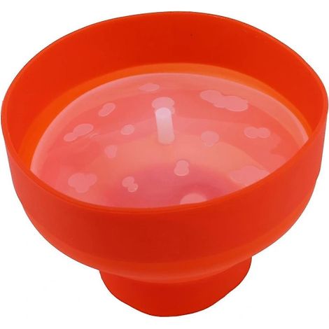 Bol à Popcorn pour Micro-ondes en Silicone Pliable Rouge - 20 cm (1/3)