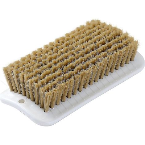Brosse à récurer multifonctionnelle à poils longs et denses et doux, avec trou de suspension, pour le nettoyage du linge et des chaussures. (1/5)
