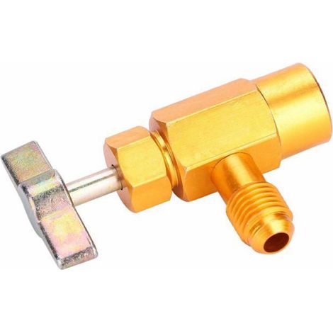 1 Robinet, Filetage Acme 1/2 pouce, Laiton, Compatibilité R134a, Soupape sécurité, Climatisation automobile (1/5)
