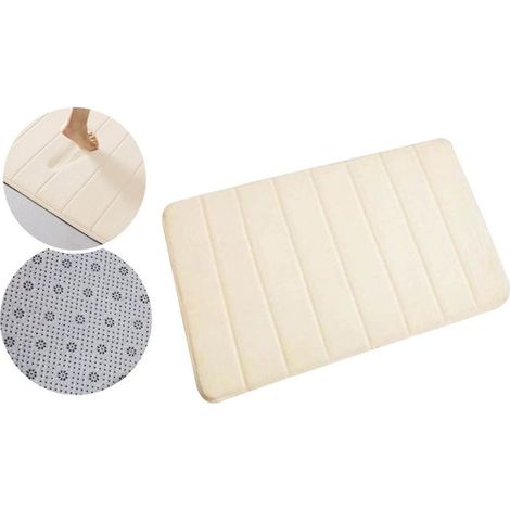 Tapis de porte pour salle de bain - Tapis de pied en coton pour maison - Tapis de bain antidérapant ultra doux - Décoration de la (1/5)