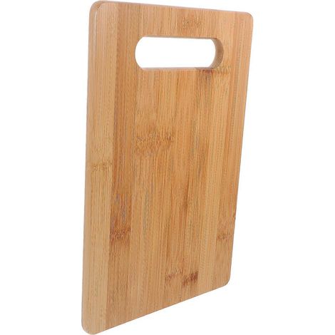 Planche à découper suspendue en bambou, planche à découper rectangulaire pour comptoir de cuisine-27.00X18.00X1.20CM-Khaki (1/4)