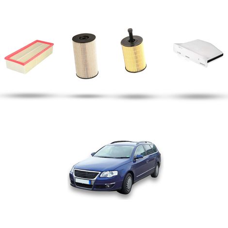 Kit tagliando 4 filtri compatibile con Vw Passat (3c2,3c5) 2.0 TDI 120kw Dal 2005 al 2008 (1/5)