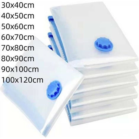 Sac De Compression Sous Vide - 100x120 cm - PET+PE - Pour Literie Couvertures Oreillers Duvets - Réutilisable - 1 Pièce (1/4)