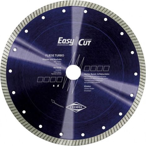 Disque à tronçonner diamanté Cedima Fliese Turbo 125x22 23 mm