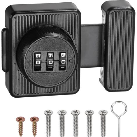 Serrure À Combinaison Pour Armoire Pour Placard De Cuisine Noir (1/5)