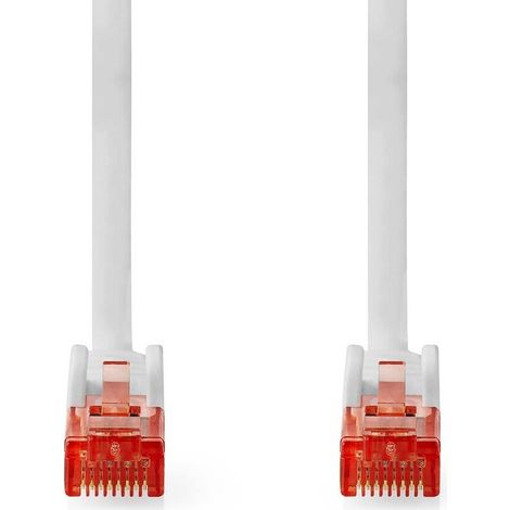 Nedis CAT6-Netzwerkkabel / RJ45 Stecker / RJ45 Stecker / U/UTP / 15.0 m / Rund / PVC / Weiss / Label