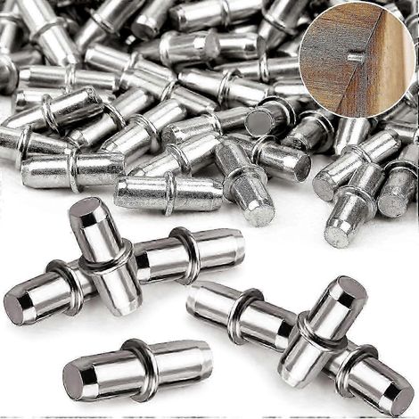 Lot de 80 supports d'étagère au sol avec fixations de 5 mm de diamètre, anneaux de support et tiges en acier massif pour un maintien durable des étagères (2025) (1/5)