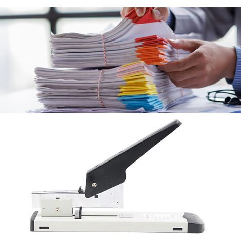 Hochleistungs-Bürohefter aus einer robusten Legierung, Kapazität 100 Blatt, hohe Leistung, kraftsparend, für den professionellen Einsatz. (1/5)
