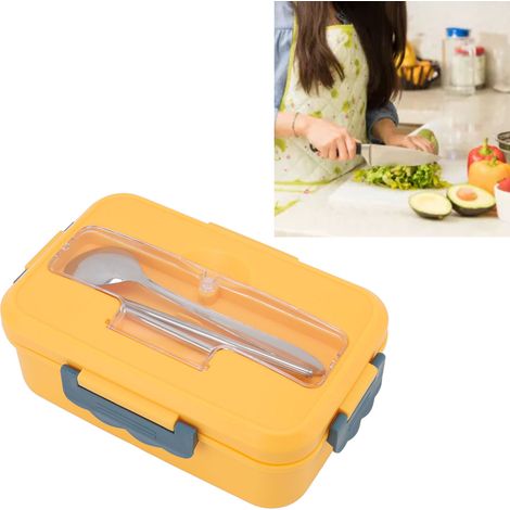 Boîte à lunch compartimentée de style japonais en paille de blé, boîte bento isotherme pour étudiants, compatible micro-ondes, boîte à lunch simple avec couvercle pour employés de bureau, boîte à lunc (1/5)