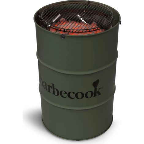 barbecue a carbone barbecook "barrel edson" verde militare diametro 47,5 cm (1/9)