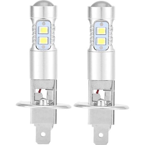 Headlight Bulbs, 2x H1 6000K 100W Ultra White LED Headlight Bulbs Kit for Low Beam Headlights