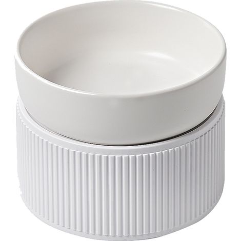 1 Gamelle surélevée pour chat, protection colonne vertébrale, bol céramique large, anti-fatigue vibrisses, chaton adulte (1/5)