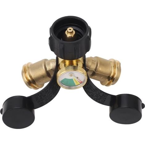 Répartiteur de propane - OMABETA - 2 voies - Laiton - Indicateur de niveau - Installation facile (1/4)