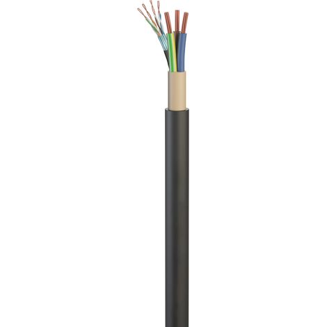 Câble d'alimentation RS PRO 3G4 mm², gaine PVC Noir, 50m ( Prix pour Bobine de 50 Mètres )