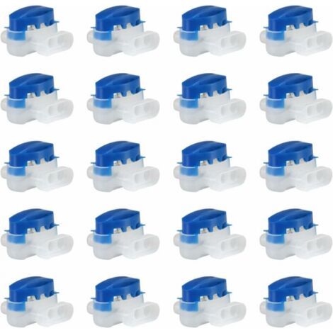 Lot de 20 connecteurs de câble étanches pour robot tondeuse – Réparation facile jusqu'à 3 fils – Pour câbles 0,5mm² à 1,5mm² (1/5)