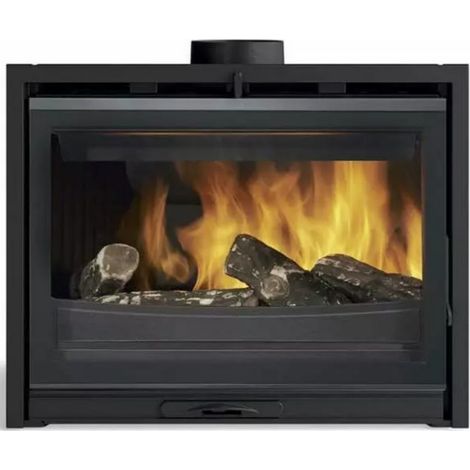 Insert à bois 10kw noir/anthracite - Godin - 660227ANTH (1/3)