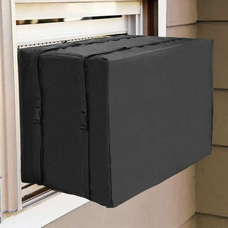 YMYNY Housse de protection pour climatiseur extérieur, housse de protection pour climatiseur étanche, anti-poussière, anti-neige, 70x57,2x47cm, noir (1/4)