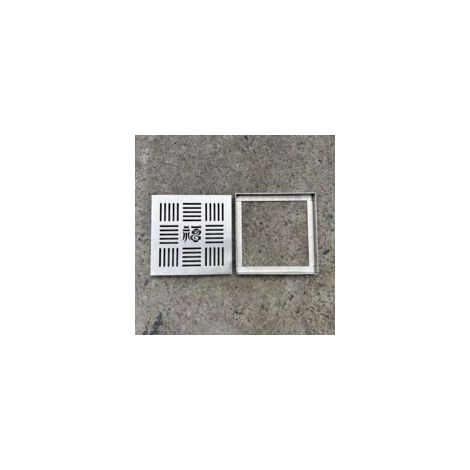 Caniveau Exterieur Grille de Drainage Plate et Carrée, Grille de Drainage Au Sol pour Bassin de Captage Extérieur, Couvercle de Fossé D'évacuation des Eaux Usées pour Terrasse de Jardin(15x15cm(5.9x5. (1/5)