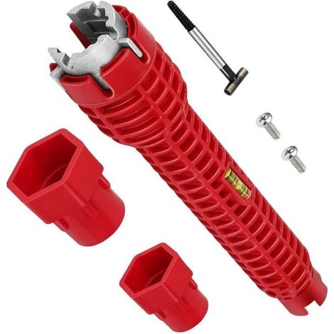 Lntyq Clé D'Évier Multifonction, Outil De Clé À Robinet 8 En 1, Outil De Clé À Tuyau De Plomberie,Pour Cuisine, Salle De Bain, Plomberie, Réparation De Robinet Outil De Clé À Robinet Pour Évier.