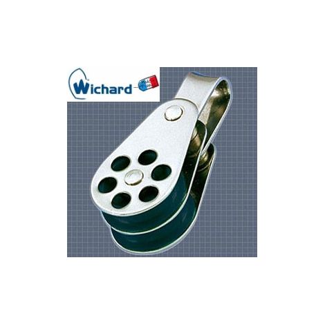 Poulie inox double anneau Ø24 inox 316L wichard