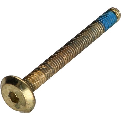 Vis métaux tête plate Clé de 4 HC4 M6X60 Frein filet Acier laitonne-10 pièces