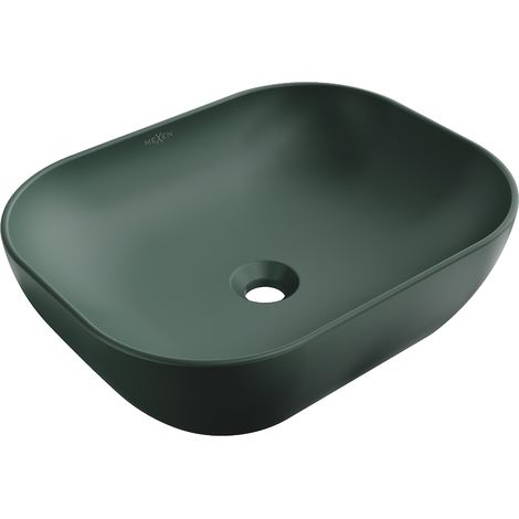 Mexen Rosa lavabo da appoggio 50 x 40 cm, verde scuro opaco - 21095047 (1/5)