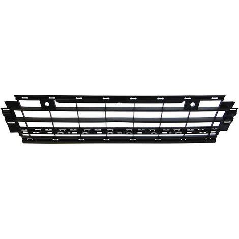Grille de pare-choc avant centrale noire avec trous radars et moulure Volkswagen Golf 8 depuis 2020