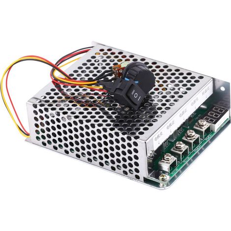 Variateur de vitesse pour moteur CC 10V-55V 60A, régulateur réversible avec commutateur de sens et affichage numérique (1/5)