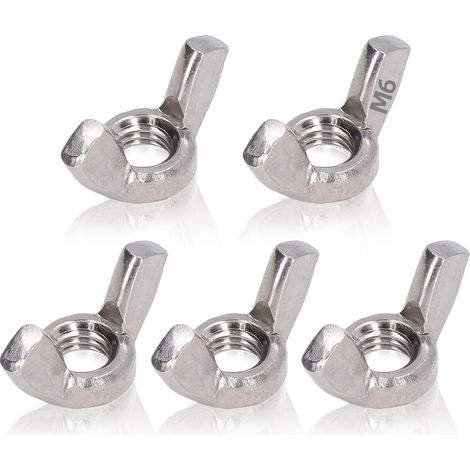 Ecrou Papillon DIN 315 - Acier Inoxydable A2 V2A 304 - M6 - Pour Usage Extérieur et Humide - Lot de 5 (1/5)