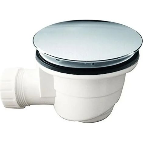 Piletta per piatto doccia 60 mm sifonata con coperchio in abs cromato
