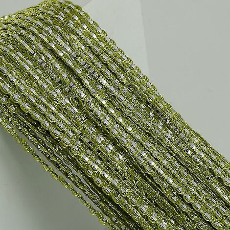 Rideau De Perles - Panneau En Cordon Tissé Avec Pompons - Pour Fenêtre Porte Ou Séparation Intérieure - Vert Herbe - 100 x 200 cm - 1 Pièce (1/3)