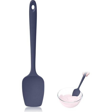 Hitzebeständiger Silikon Spatel 29cm Blau Kochlöffel für Backen & Kochen