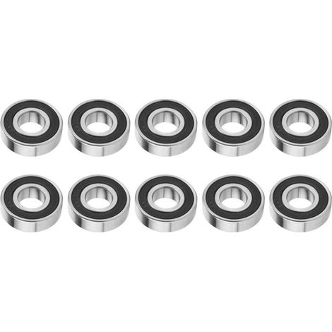 10pcs 6204-2RS Roulements à Billes, Joint Double Face à Grande Vitesse Roulement à Billes Rainure Profonde Roulement à Billes Rainuré Profond Double Scellé 17x47x14mm (1/5)