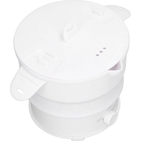800-W-Multifunktions-Elektrotopf (1,2 l), tragbarer Reisekocher, Mini-Dampfgarer zum Zusammenklappen, geeignet zum Kochen von Nudeln, für chinesischen Eintopf oder zum Dämpfen