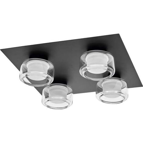 [NEUWERTIG] B-Ware LEDVANCE LED-Deckenleuchte Orbis Flame schwarz 4-fl IP44 1740lm 3000K-4000K (1/2)