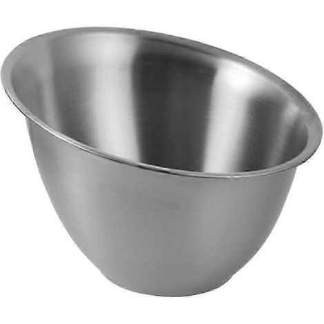 Bol mélangeur en métal, saladier, récipient alimentaire, couverts, plat de service rond, bols inclinés, ustensiles de service pour la cuisine domestique et les restaurants-14.5cm Silver