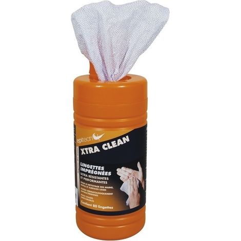 Theard – Boîte de 80 lingettes antibactériennes Xtra Clean – Ultra résistantes – Nettoyage peinture glycéro, acrylique, vernis, silicone (1/2)