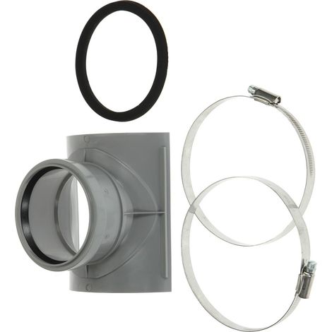 Raccord de selle DN 125x90 – Inclus 2 colliers de fixation – Résistance au feu conforme DIN 4102-B2 – Pour chantiers humides – Airfit