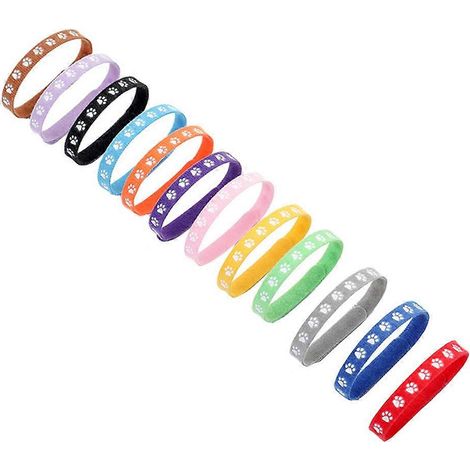 Dekoratives Haustierhalsband-Set mit 24 verschiedenen Stoffaccessoires in verschiedenen Farben (1/5)