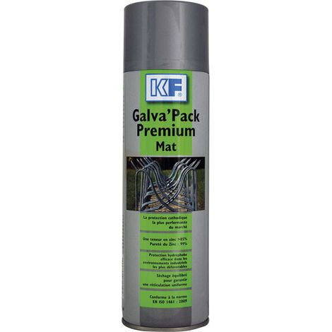 Lubrifiant Galva Pack mat aérosol de 650ml brut 500ml net KF 9344 (1/4)