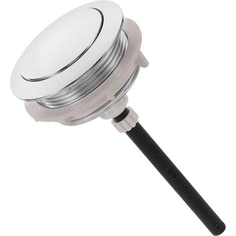 Bouton de Chasse D'eau Unique Remplacement Haute Luminosité Couleur Aléatoire pour Toilettes en Abs Argenté pour Réservoirs Wc Classiques (1/5)