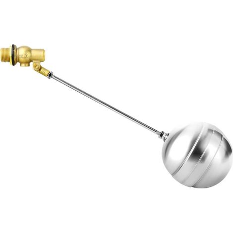 1 Pièces 1/2" BSP 304 vanne à bille flottante en acier inoxydable, vanne à bille réglable de flotteur de réservoir d'eau DN15 pour le contrôle (1/5)